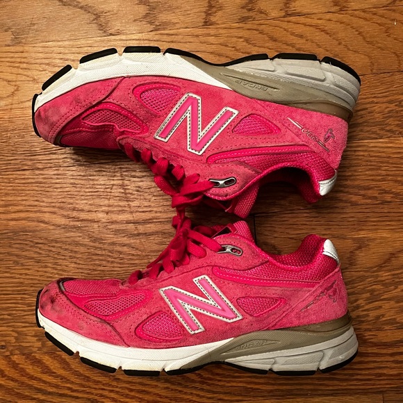 New Balance 990 V4 Women’s 6.5 Pink‎ Ribbon Breast Cancer Sneakers USA Made - Picture 6 of 8